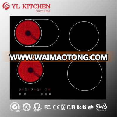 Built-in and slide control four furances combined cooker