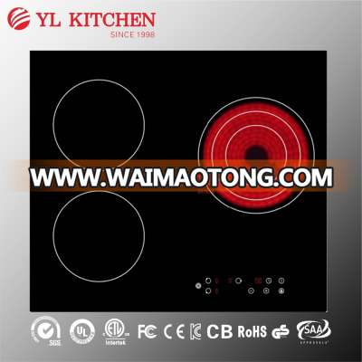 Three pellet burner infrared heater cooker ring